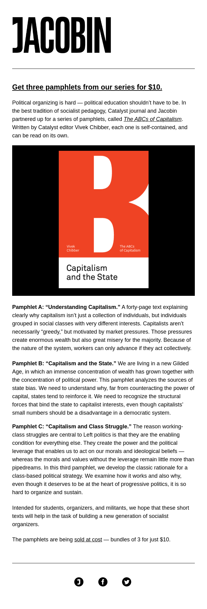 $10 for our essential political education pamphlet