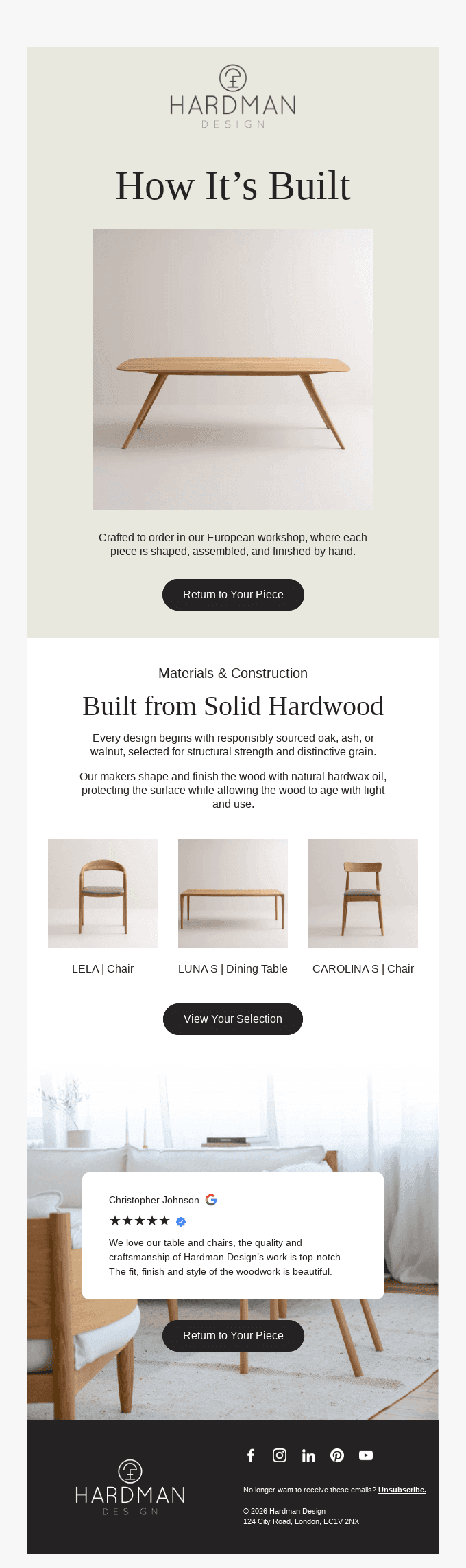 Solid Hardwood. Built to Order.