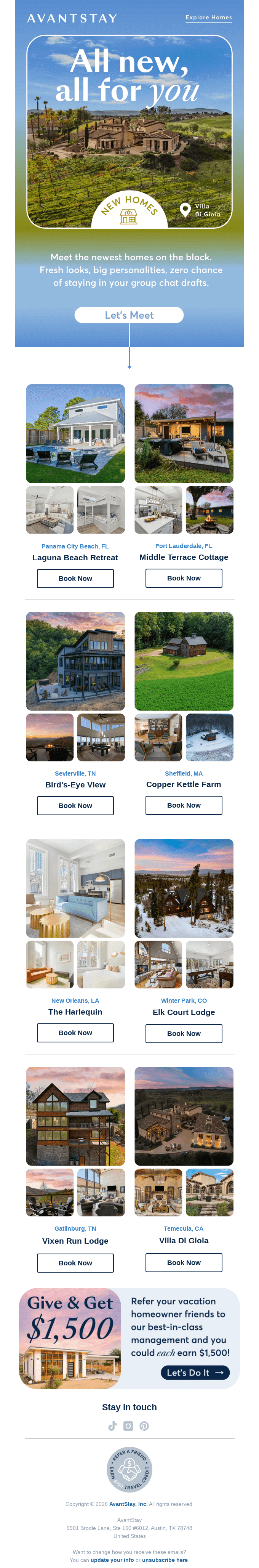 Just dropped: new homes