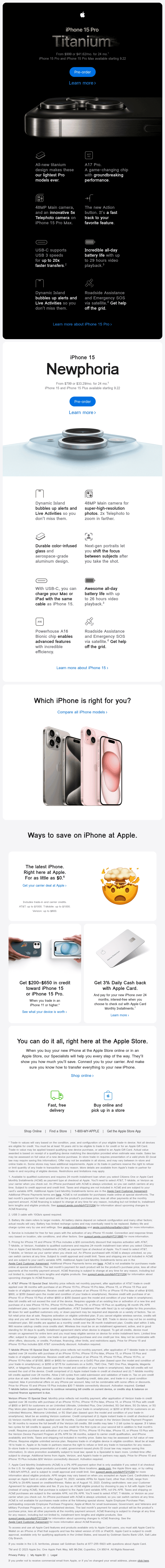 Pre-order iPhone 15 Pro and iPhone 15.