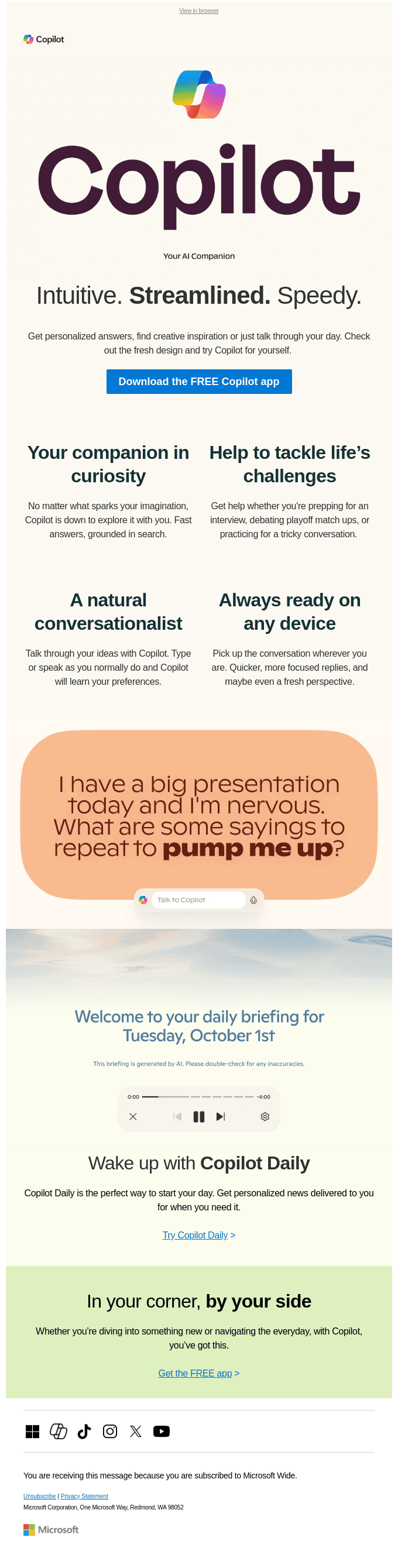 Rediscover Copilot: Smart answers, fast responses, and more personal results