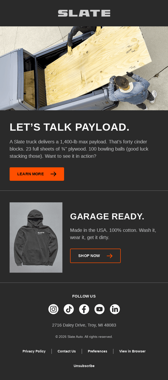 Slate's Payload, by the numbers.